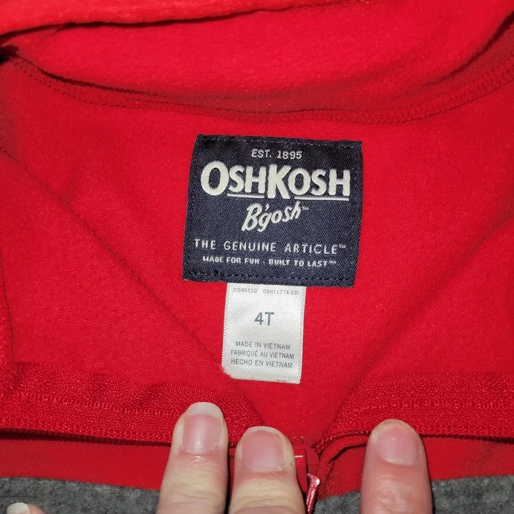 OshKosh B'gosh Fleece Pullover Color Block Active Top‎ 4T